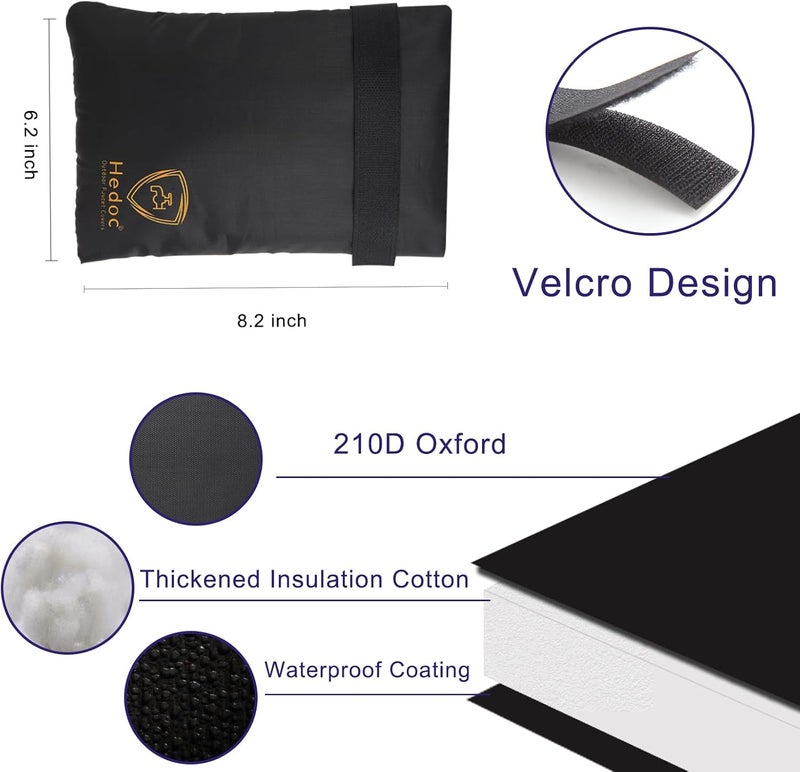 Hedoc Pro Outdoor Faucet Covers for Winter Freeze Protection, 4 Pack 6'' W x 8.2'' H Winter Faucet Insulation Cover Socks, Hose Bib Covers for Winter (Faucet Cover 4 Pack) - Image 3